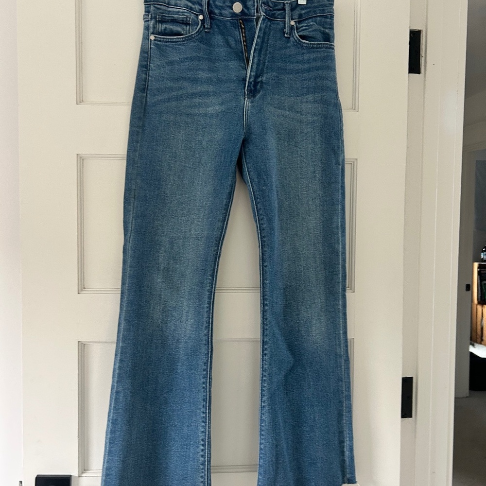 Golden wide leg jrans